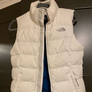 Ladies North Face Puffer Down Vest XS White